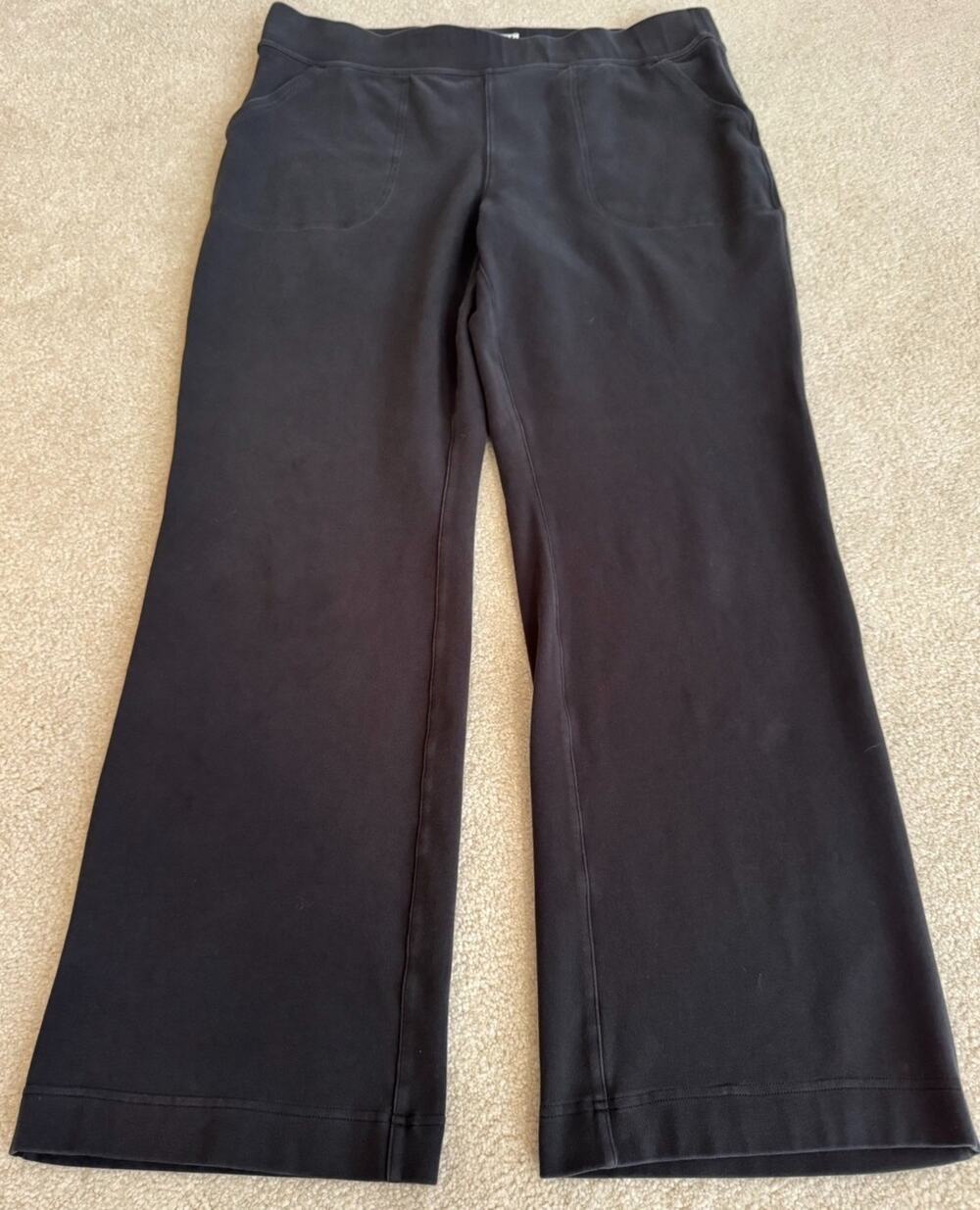 Duluth Trading Women’s XL x 31 Black NoGA Naturale Cotton Knit Bootcut Pants